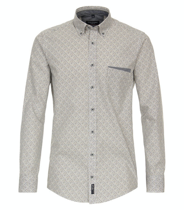 Print Casual Fit Shirt - Antracite