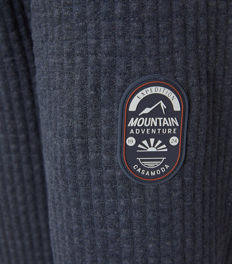 Plain Troyer Sweatshirt - Night Blue