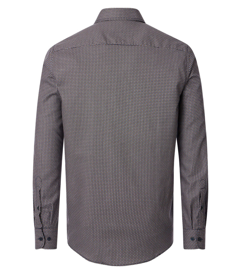 Casual Fit Print Shirt - Brown