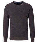 Plain Round Neck jumper - Wood Brown