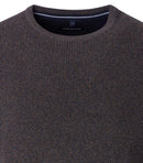 Plain Round Neck jumper - Wood Brown
