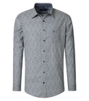 Casual Print Shirt - Light Blue