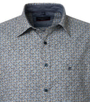 Casual Print Shirt - Light Blue