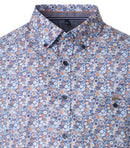 Print Short Sleeve Shirt - Light Blue