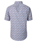 Print Short Sleeve Shirt - Light Blue