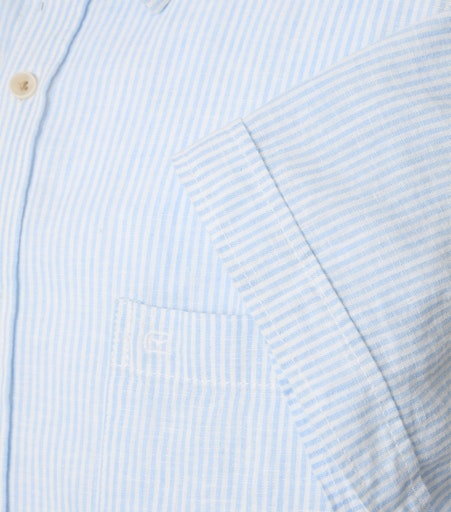 Stripe Short Sleeve Shirt - Light Blue