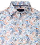 Print Short Sleeve Shirt - Light Blue