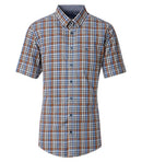 Check Short Sleeve Shirt - Light Blue