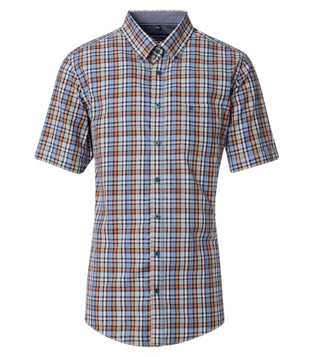 Check Short Sleeve Shirt - Light Blue