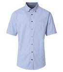 Short Sleeve Stripe Shirt - Light Blue