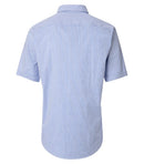 Short Sleeve Stripe Shirt - Light Blue