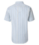 Short Sleeve Stripe Shirt - Light Blue