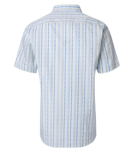 Short Sleeve Stripe Shirt - Light Blue
