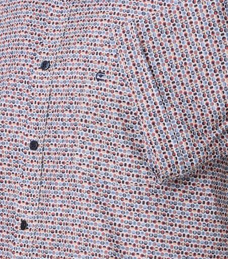 Print Short Sleeve Shirt - Blue