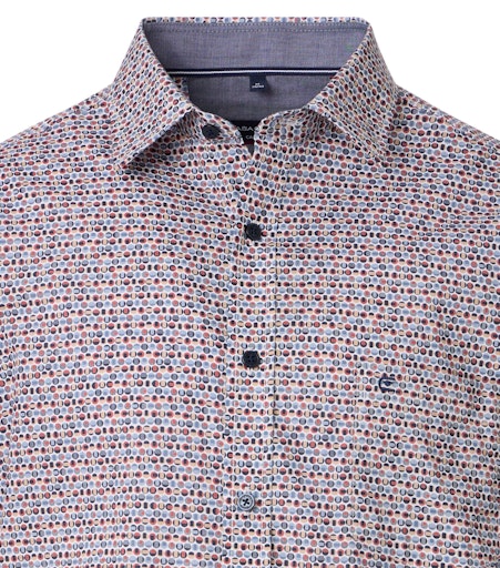 Print Short Sleeve Shirt - Blue