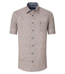 Print Short Sleeve Shirt - Blue1
