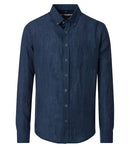 Casual End on End Shirt - Dark Blue