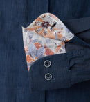 Casual End on End Shirt - Dark Blue