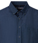 Casual End on End Shirt - Dark Blue