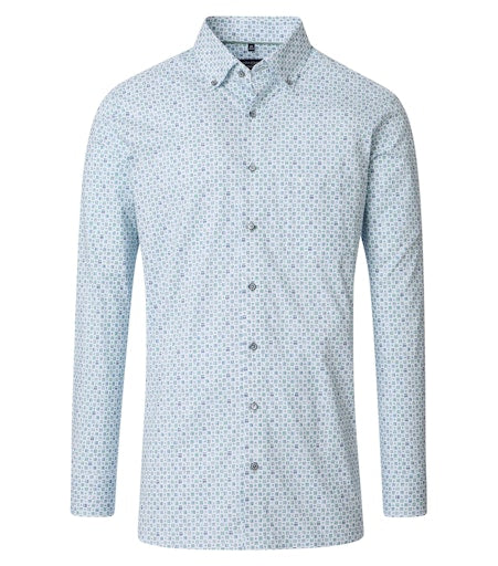 City Print Shirt - Green Milleu