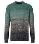 Patterned Round Neck Jumper - Turquoise