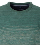 Patterned Round Neck Jumper - Turquoise
