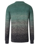 Patterned Round Neck Jumper - Turquoise
