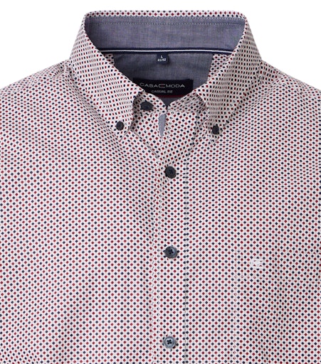 Print Short Sleeve Shirt - Garnet