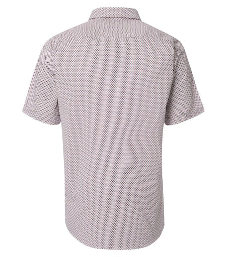 Print Short Sleeve Shirt - Garnet