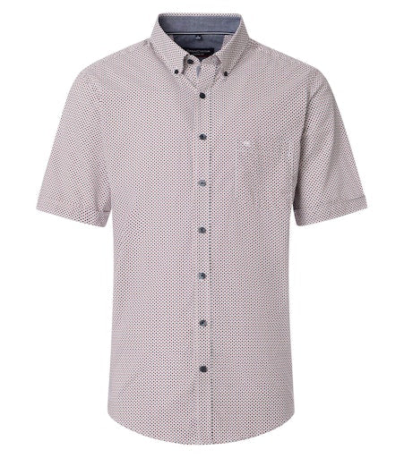 Print Short Sleeve Shirt - Garnet