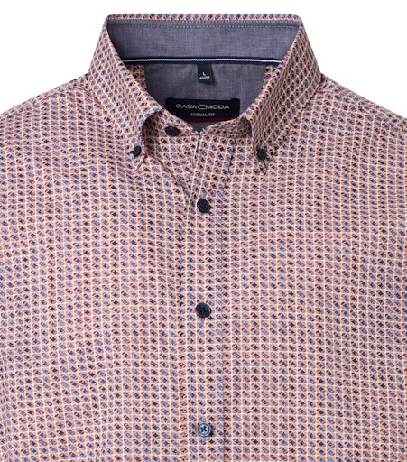 Print Short Sleeve Shirt - Garnet