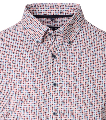 Print Short Sleeve Shirt - Garnet
