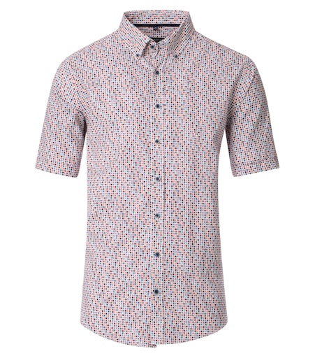 Print Short Sleeve Shirt - Garnet