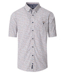 Print Short Sleeve Shirt - Tangarine