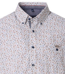 Print Short Sleeve Shirt - Tangarine