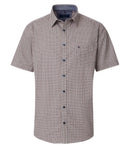 Print Short Sleeve Shirt - Tangarine