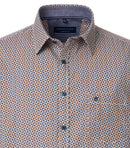 Print Short Sleeve Shirt - Tangarine