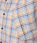 Check Short Sleeve Shirt - Tangarine