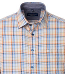 Check Short Sleeve Shirt - Tangarine