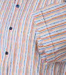 Stripe Short Sleeve Shirt - Tangarine
