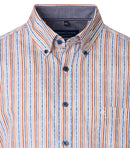 Stripe Short Sleeve Shirt - Tangarine