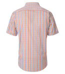 Short Sleeve Print Shirt - Tangarine