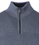 Casa Moda Plain Troyer Zip Jumper - Flint Stone