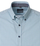 Print Long Sleeve Shirt - Light Blue