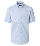 Print Short Sleeve Shirt - Light Blue