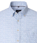 Print Short Sleeve Shirt - Light Blue