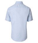 Print Short Sleeve Shirt - Light Blue