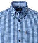 Check Short Sleeve Shirt - Light Blue