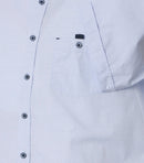 Casual Short Sleeve Shirt - Light Blue