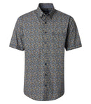 Print Short Sleeve Shirt - Blue